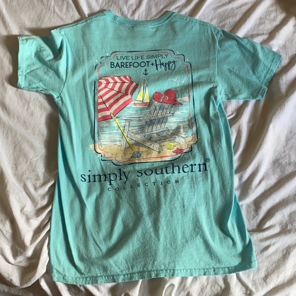 Blue simply southern tee